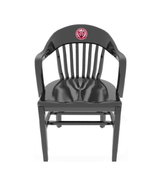 Ohio State University seal on a black Classic Alumni Chair