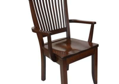 dark brown mission arm chair - right side
