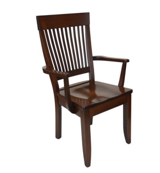 dark brown mission arm chair - right side