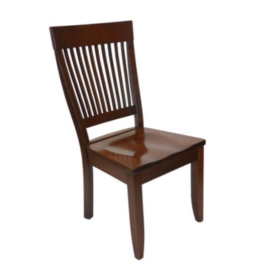 dark brown mission side chair - right side