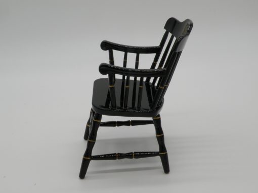 black miniature college chair with side view