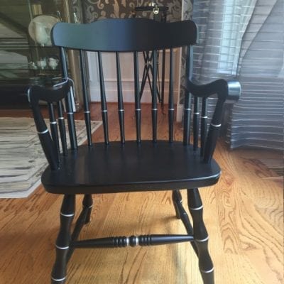Black Affinity Traditional Captain's Chair with no logo