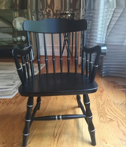 Black Affinity Traditional Captain's Chair with no logo