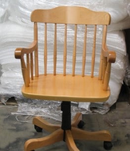 Natural Maple Swivel Captain's Chair