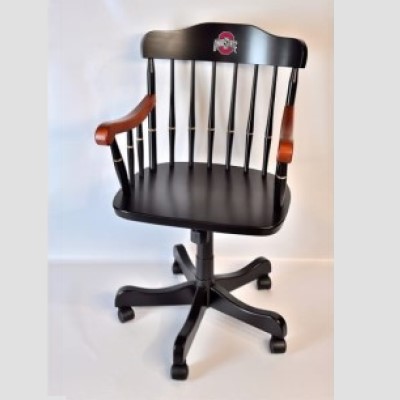 Oho State Chair with Swivel base and red, white and black Ohio State Athletic logo