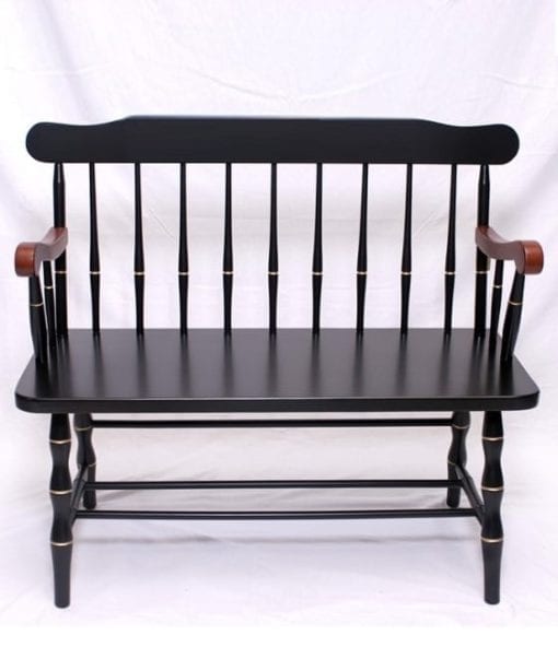 Affinity Black Traditional Deacon's Bench, no logo, 43 inches wide , college chairs