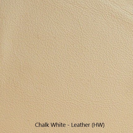 Leather Sample - Chalk White Leather