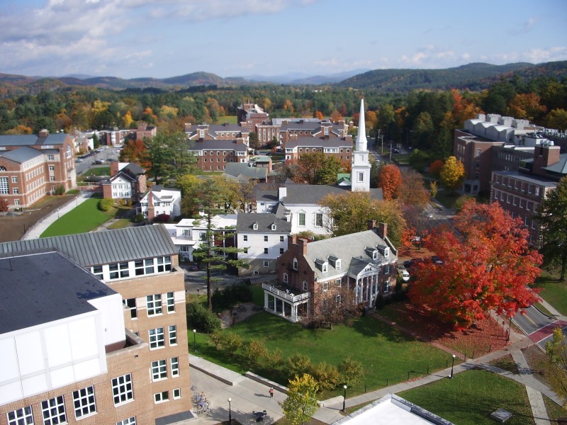 areal view of Hanover, New Hampshire for Dartmouth Chairs