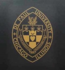 DePaul University Chair with Gold Seal example of university seals