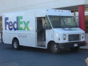 White FedEx Ground van in Provo, UT