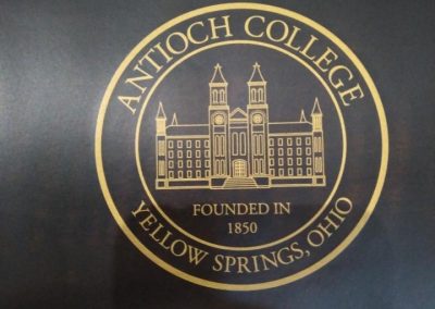 Antioch College Chair with gold Antioch Seal