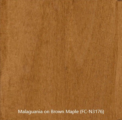 Stain Sample - Malaguania (FC-N3176) on Brown Maple