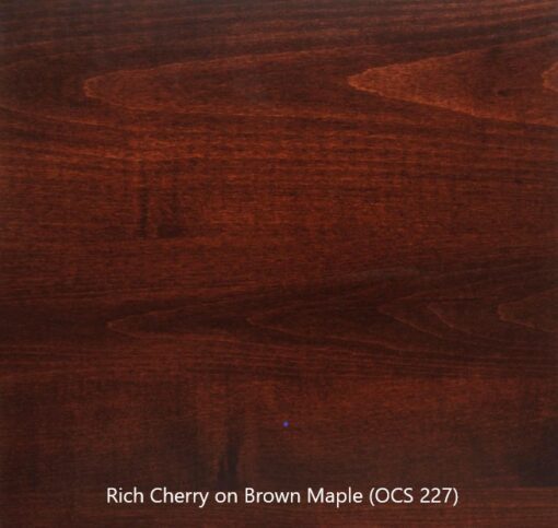 OCS 227 Rich Cherry on Brown Maple