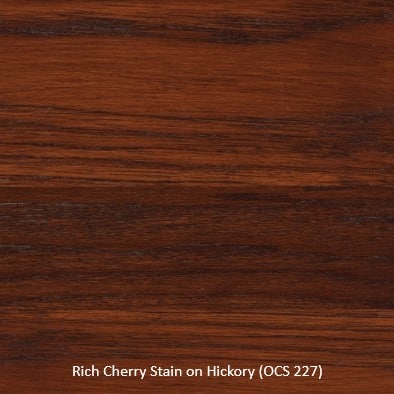 Sample Stain - Rich Cherry Stain on Hickory
