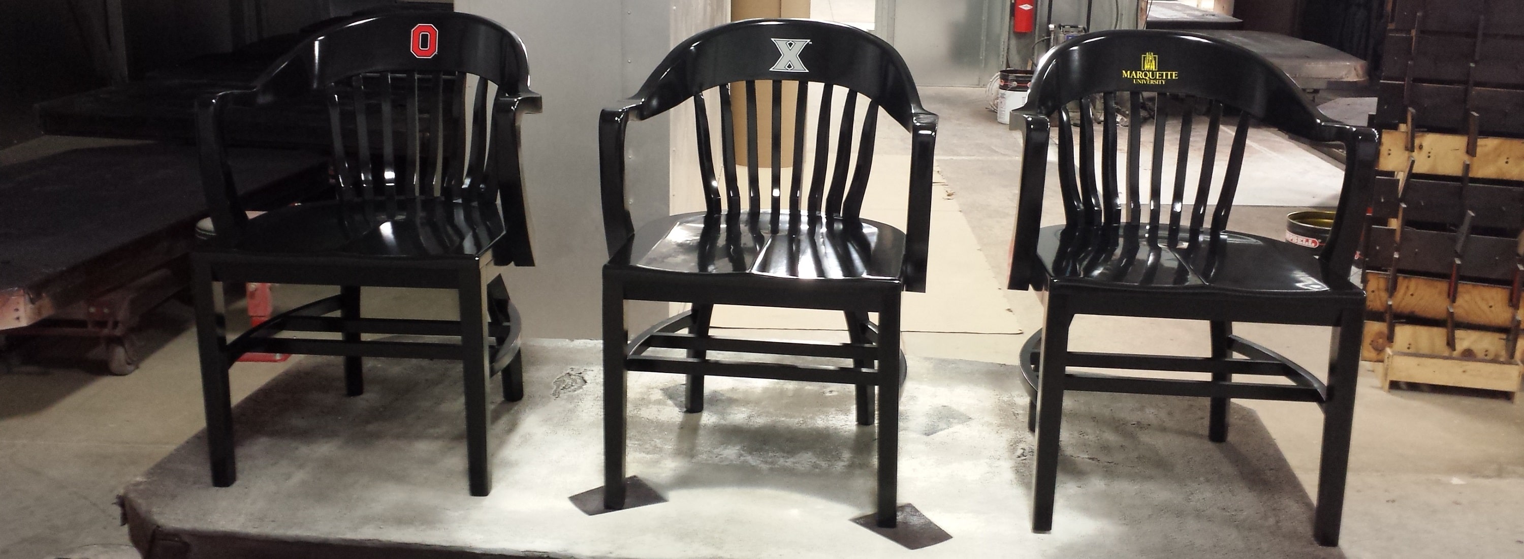 Examples of college chair finishes